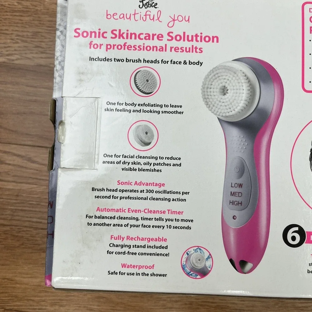 Conair‎ Just Shine Justice Sonic Skincare Solution Cleansing Brush NEW
